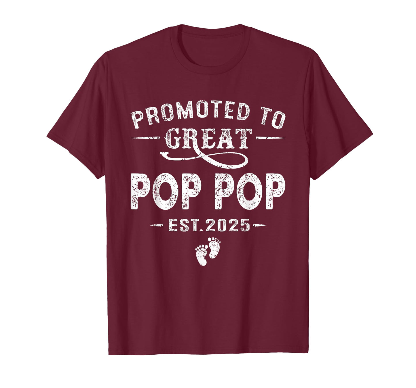 Promoted To Great Pop Pop Est 2025 Pregnancy Announcement T-Shirt
