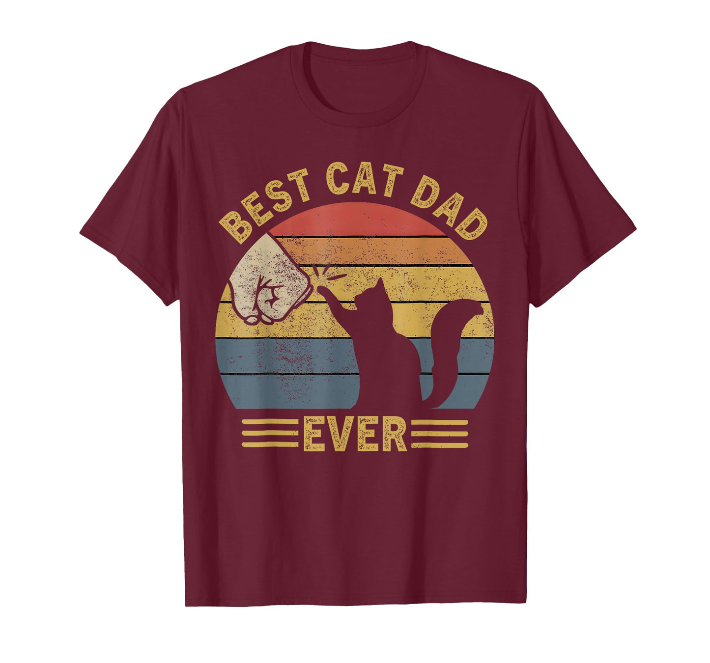 Cat-Shirt Men Best Cat Dad Ever Funny Cat Lover Gift T-Shirt