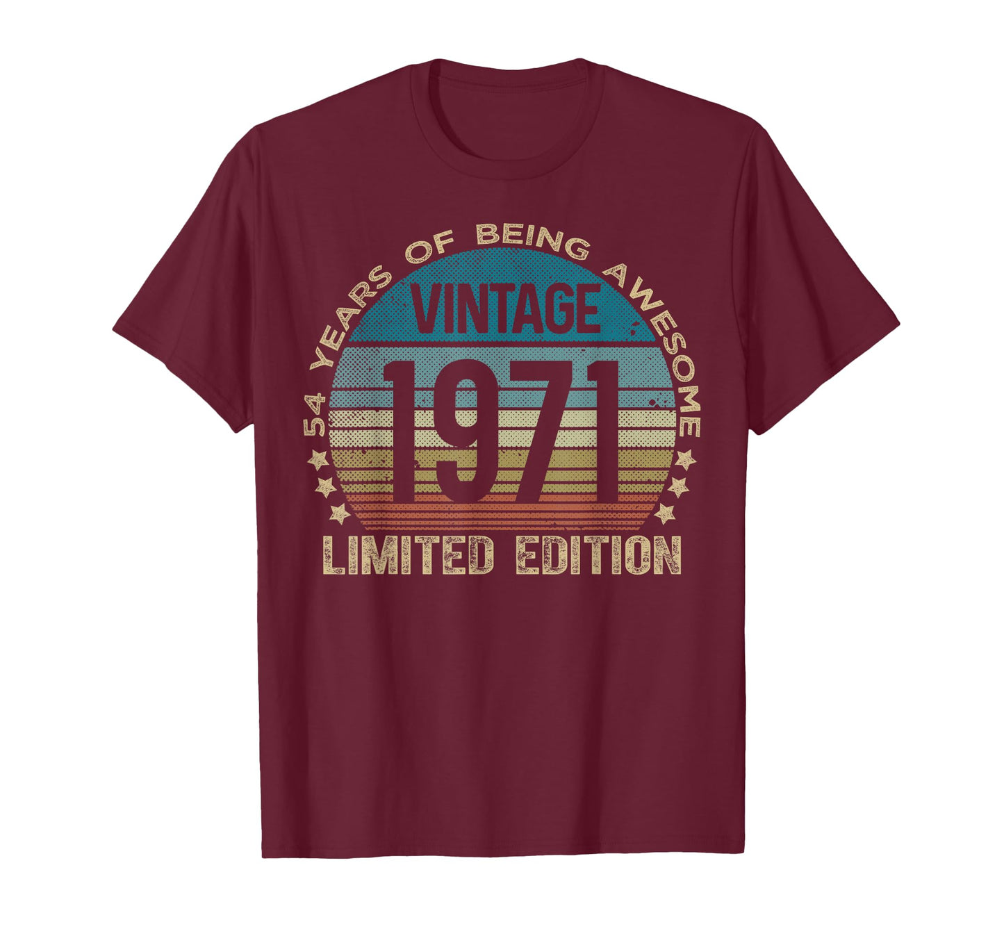 54 Year Old Gifts Vintage 1971 Limited Edition 54th Birthday T-Shirt