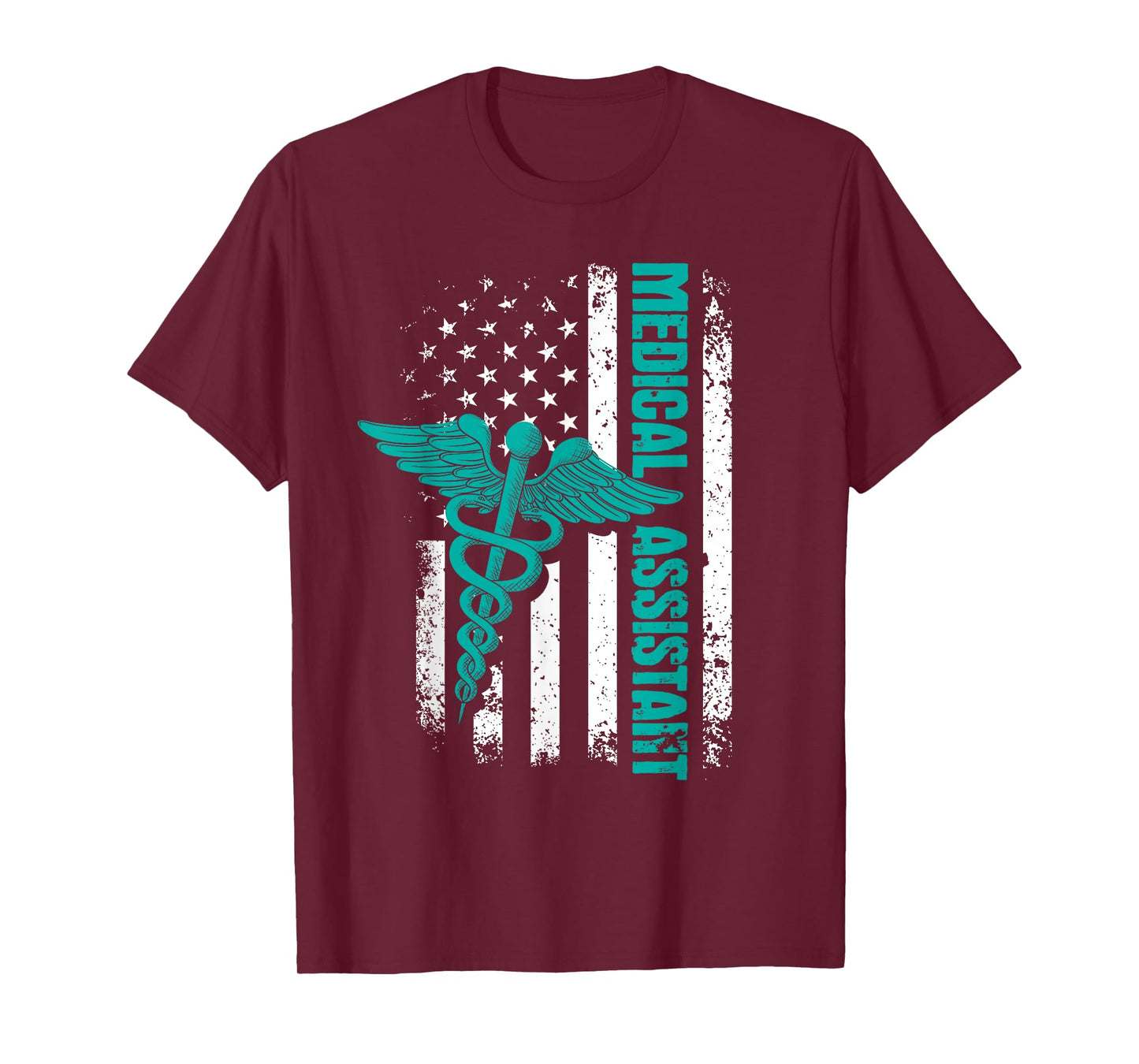 Medical Assistant - USA American Flag Healthcare Worker CMA T-Shirt