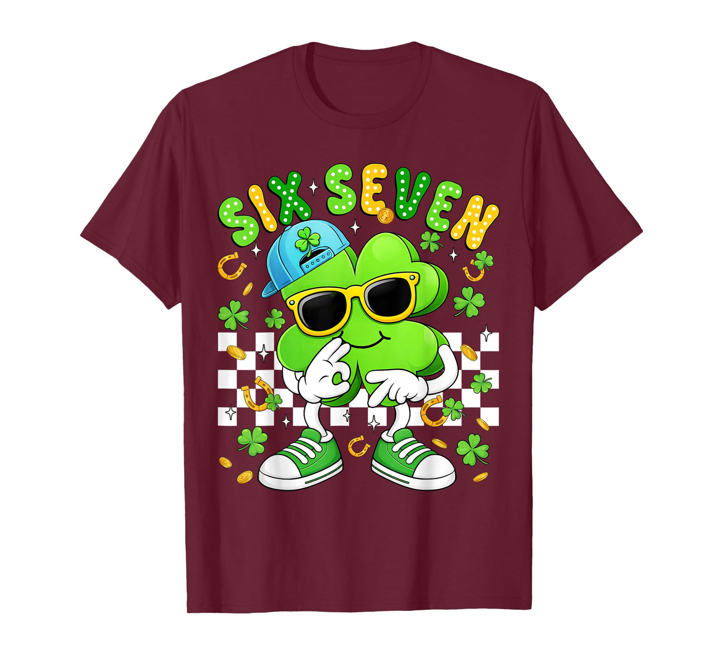 Funny 6 7 Meme 67 Six Seven Bruh St Patricks Day Boys Kids T-Shirt