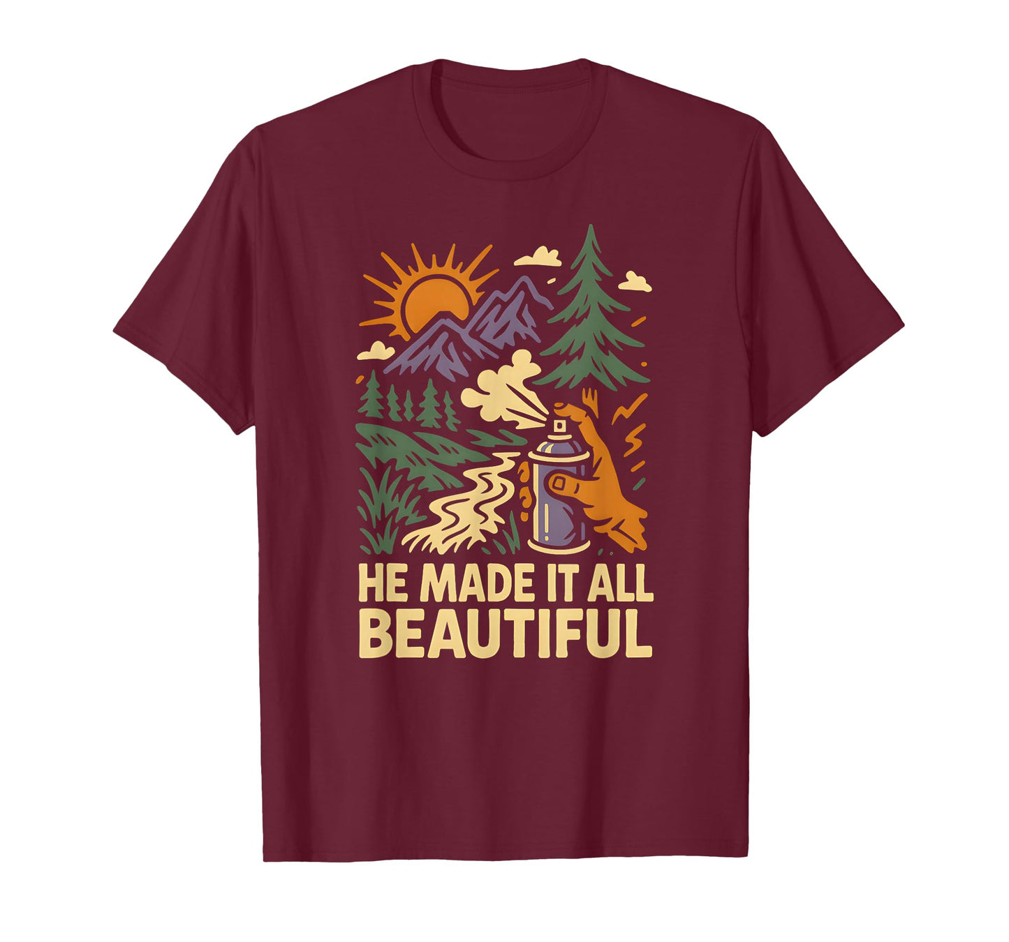 Nature He Made It All Beautiful Vintage Womens Christian T-Shirt