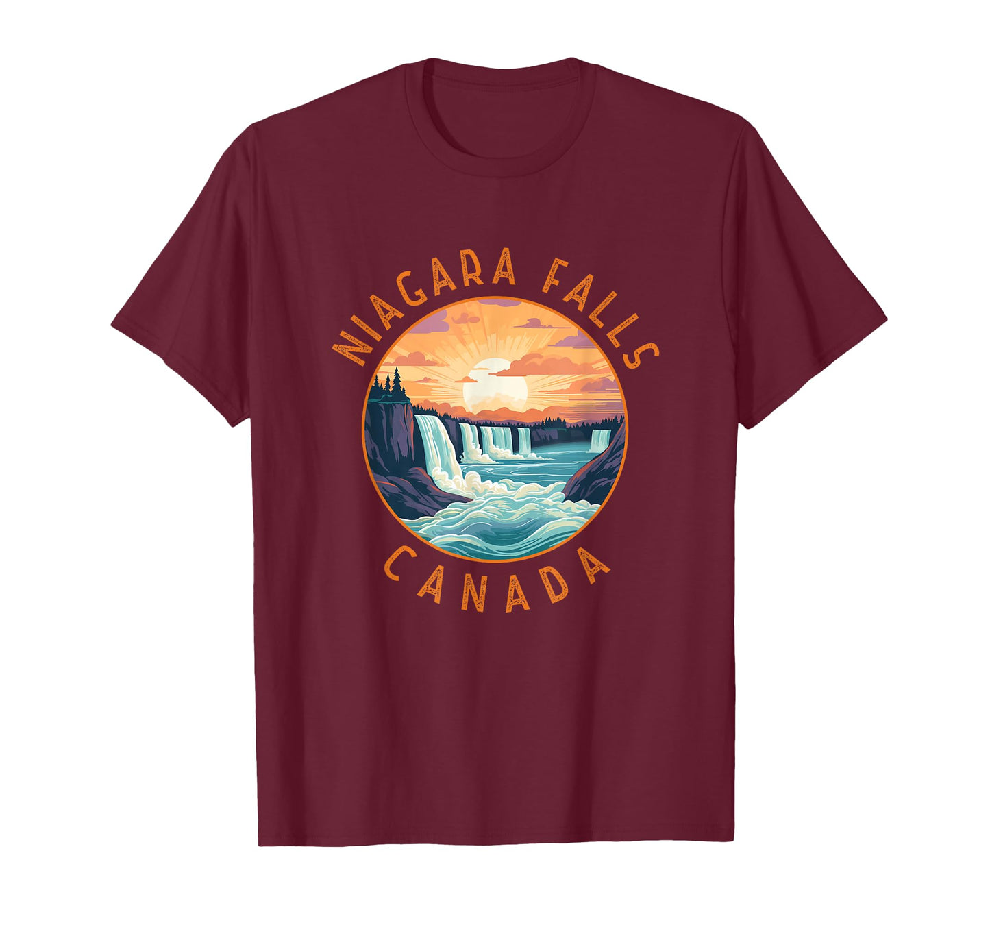 Niagara Falls Canada Retro Distressed Circle Vintage T-Shirt