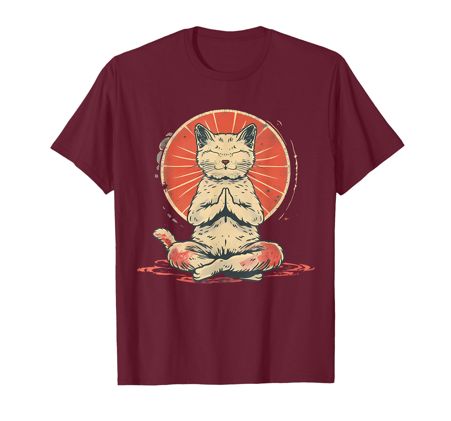 Cat Meditation Zen Buddha Spirituality Hindu Buddhist T-Shirt for Men Women Kids