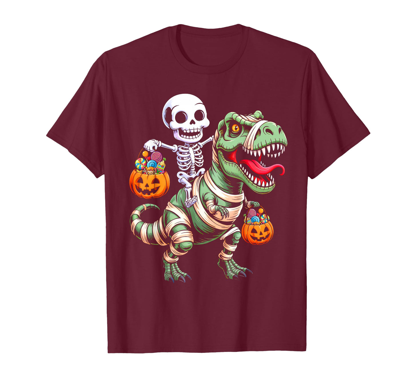 Toddler Boy Halloween Shirt Kids Skeleton Dinosaur Halloween T-Shirt