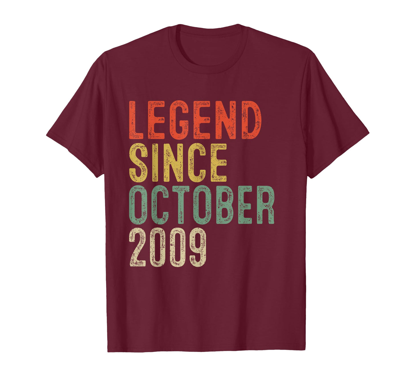Legend Since October 2009 16th Birthday Gifts 16 Year Old T-Shirt
