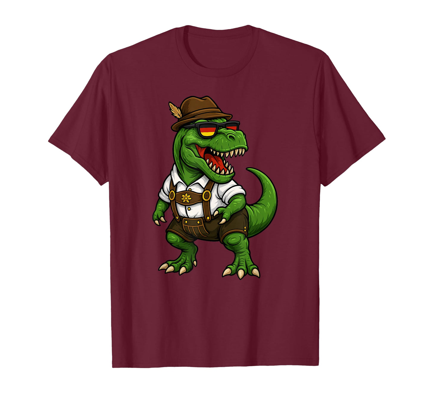 Trex Dinosaur Bavarian German Costume Boys Men Kids T-Shirt