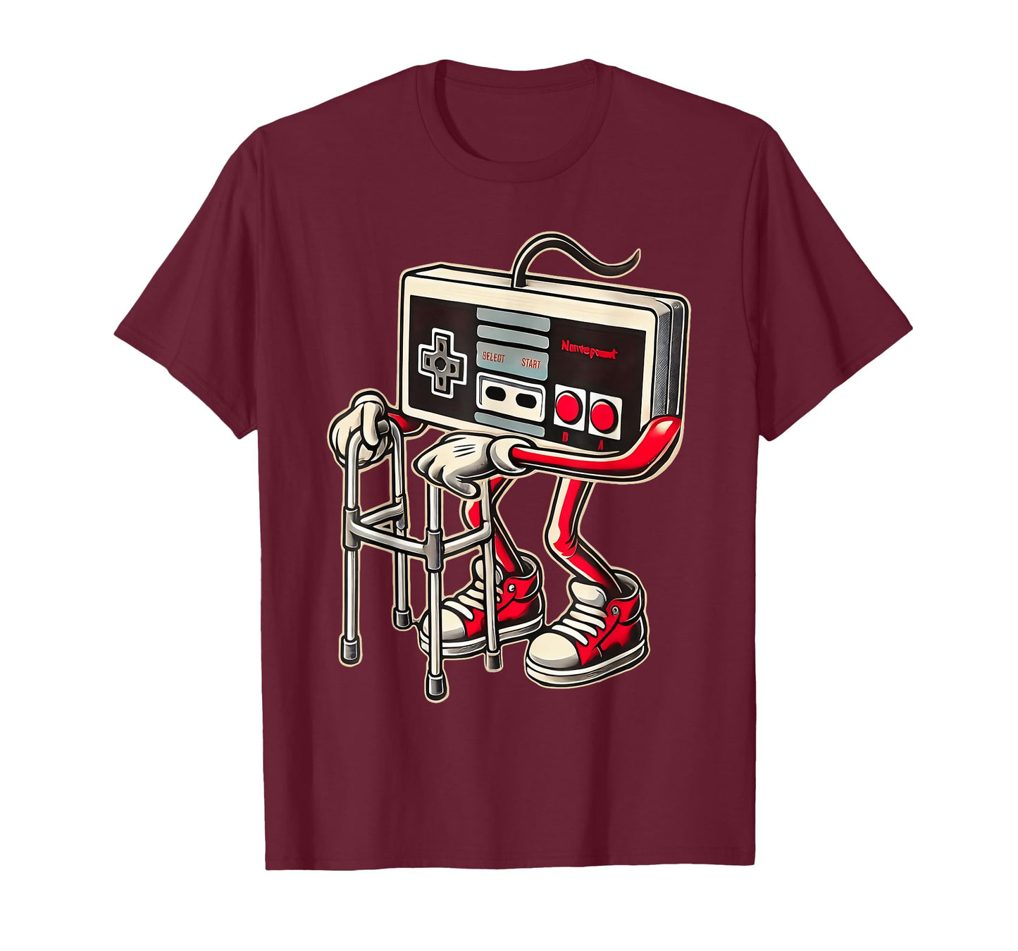 Retro Video Game Controller with Walker Funny Gamer Gaming T-Shirt