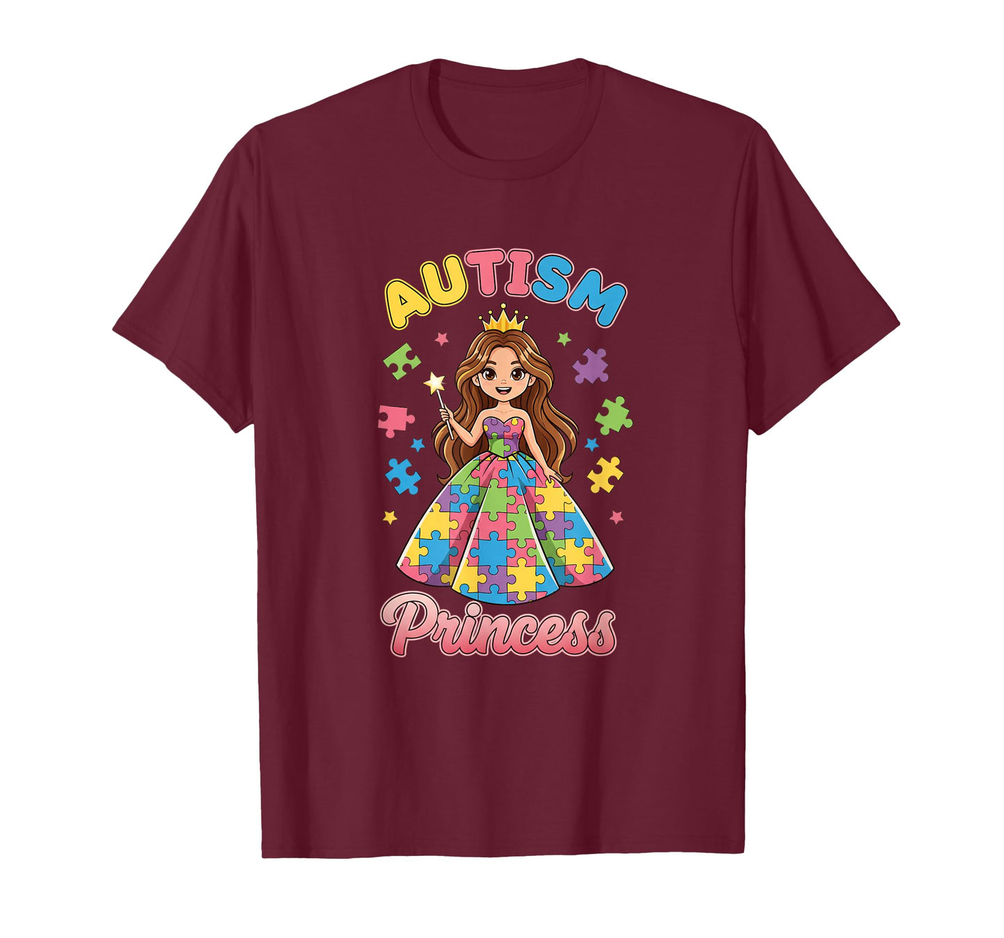 Daughter Autism Princess, Proud Autistic Girl Autism Awaren T-Shirt