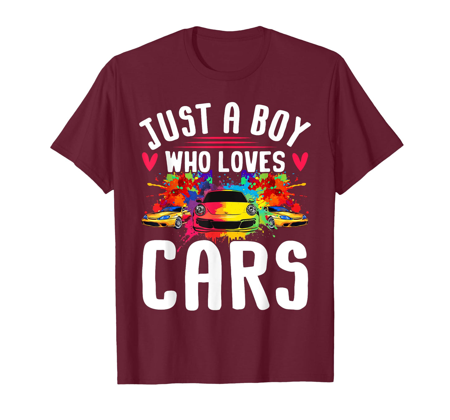 Just a Boy Who Loves Cars - Cool Sleek Sports Car Enthusiast T-Shirt