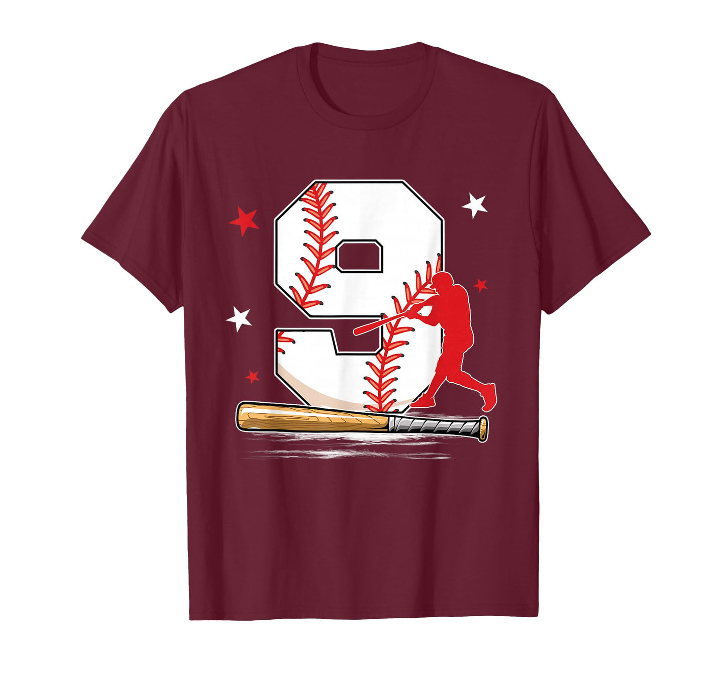 9 Years Old Baseball Birthday Boy 9th Bday Party T-Shirt