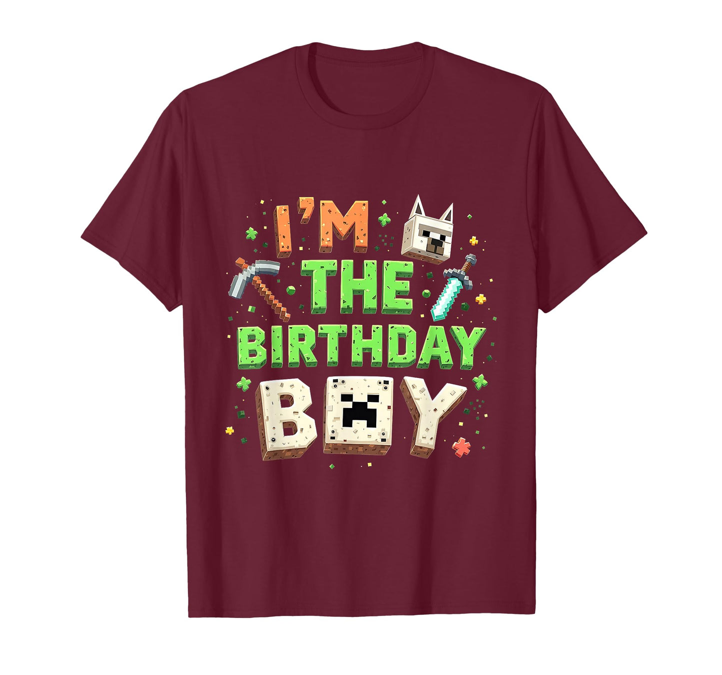 Bday Party I'm The Birthday Boy Video Gamer Pixel Number T-Shirt