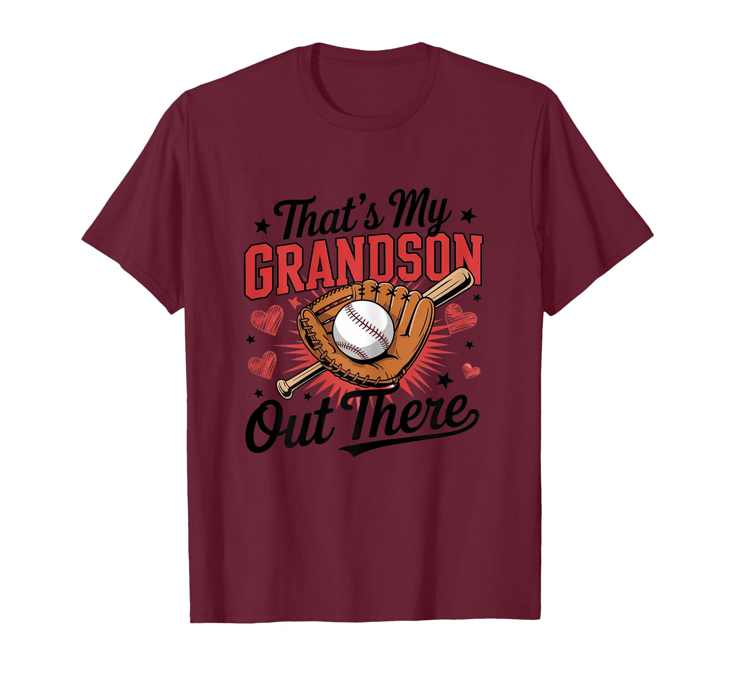 That's My Grandson Out There Baseball Grandma for Ladies T-Shirt