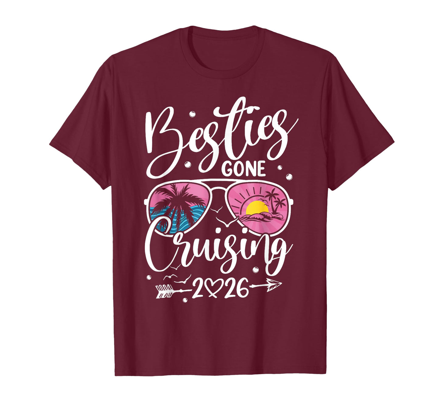 Besties Gone Cruising 2026 Girls Matching Women Cruise T-Shirt