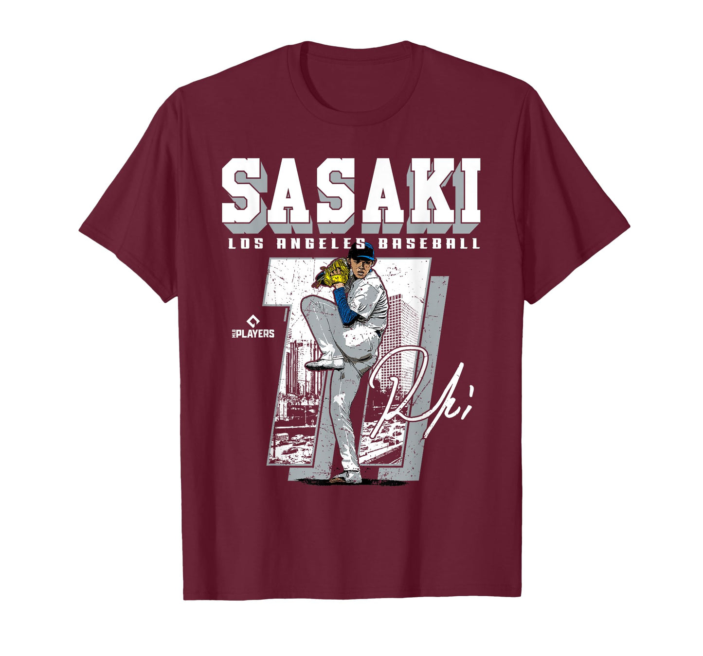 Roki Sasaki | Los Angeles D MLB Baseball Players| MLBROS201M T-Shirt