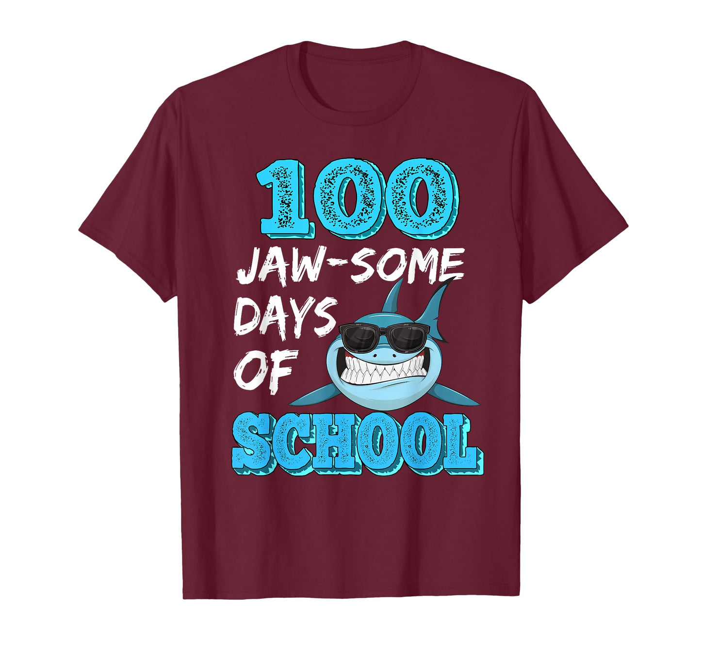 100 jaw-Some Days of School Shark 100 Days of School Shirt T-Shirt
