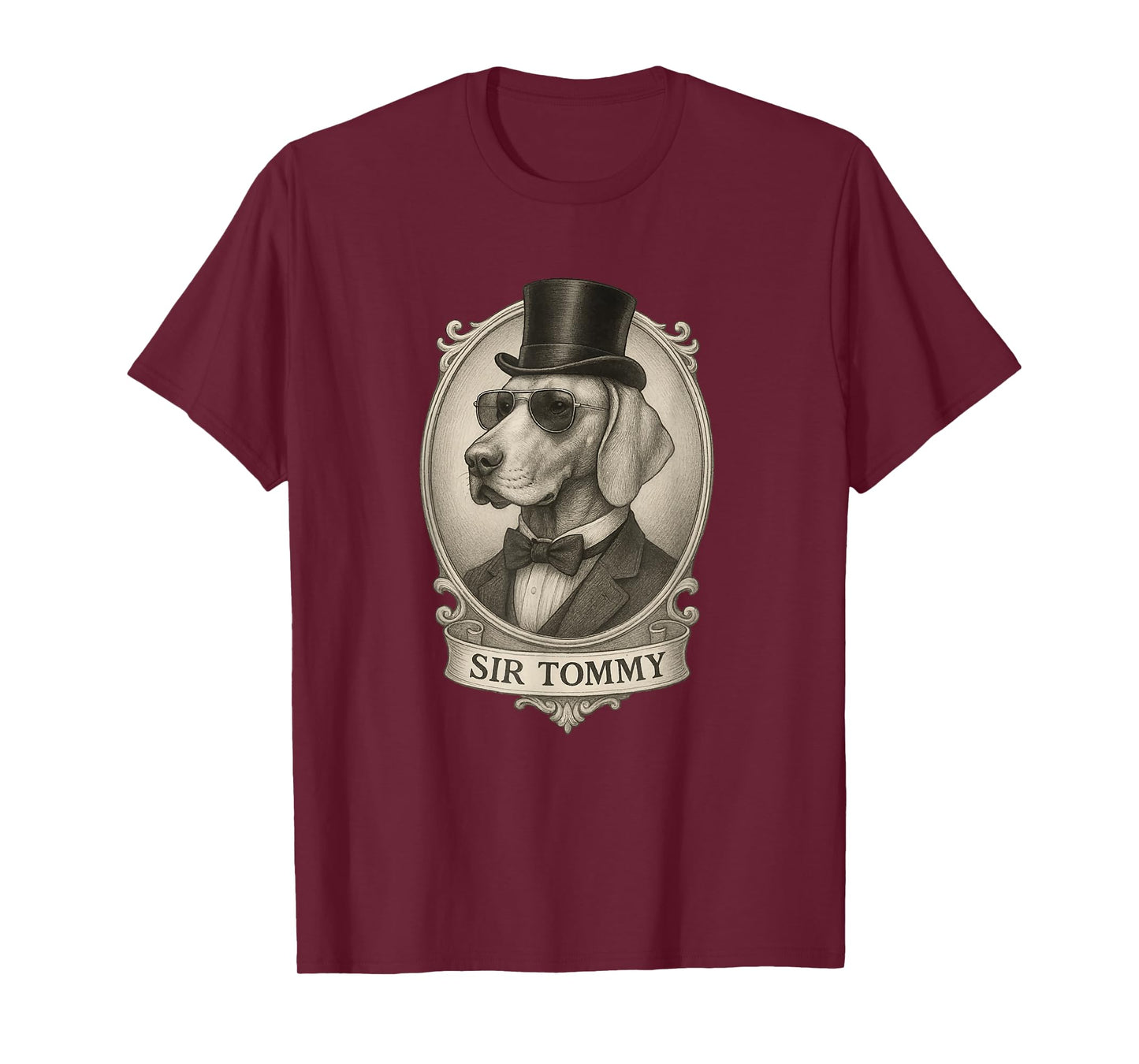Tommy The Vizsla Puppy As A Noble Dapper Dog T-Shirt
