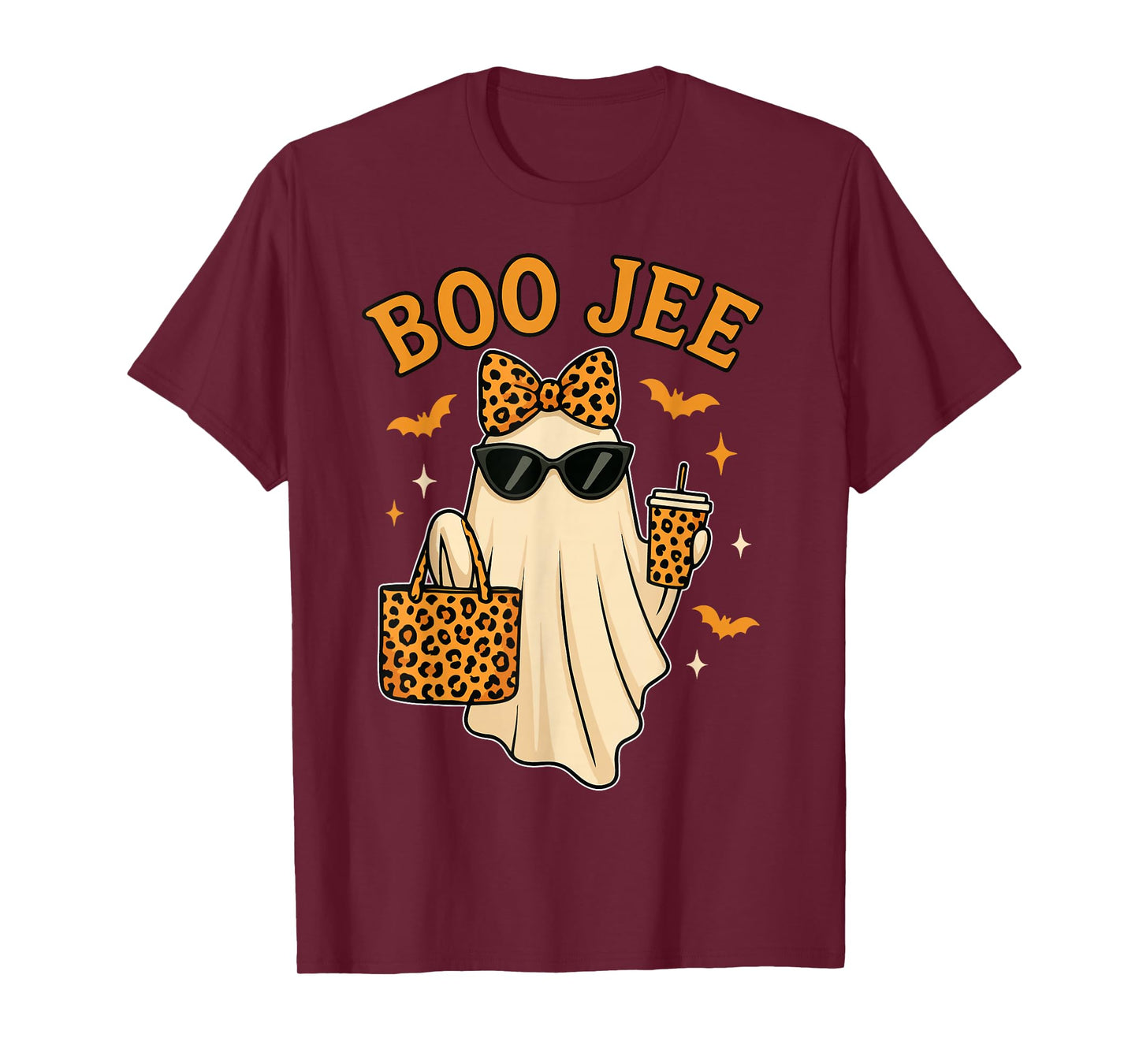 Boojee Ghost Halloween Shirt Women Girls Boo JEE Ghost Kids T-Shirt