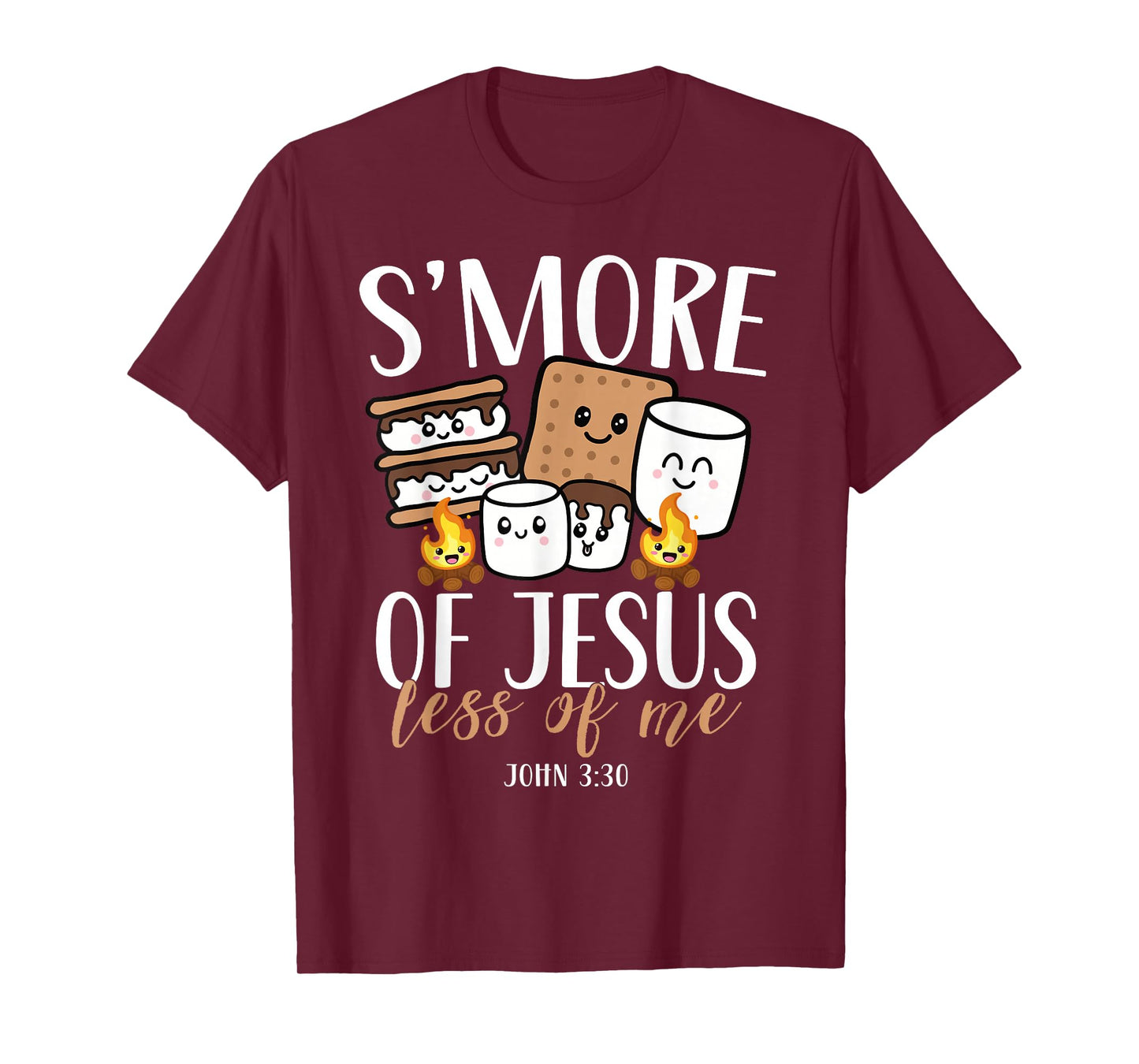 Smore Of Jesus Less Of Me Christian Camper Camping Lover T-Shirt