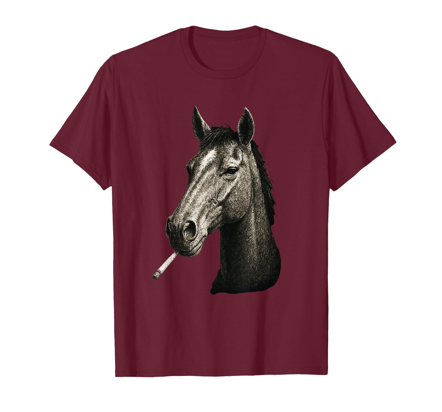 Funny Smoking Horse Cigarette Gen Z Meme T-Shirt