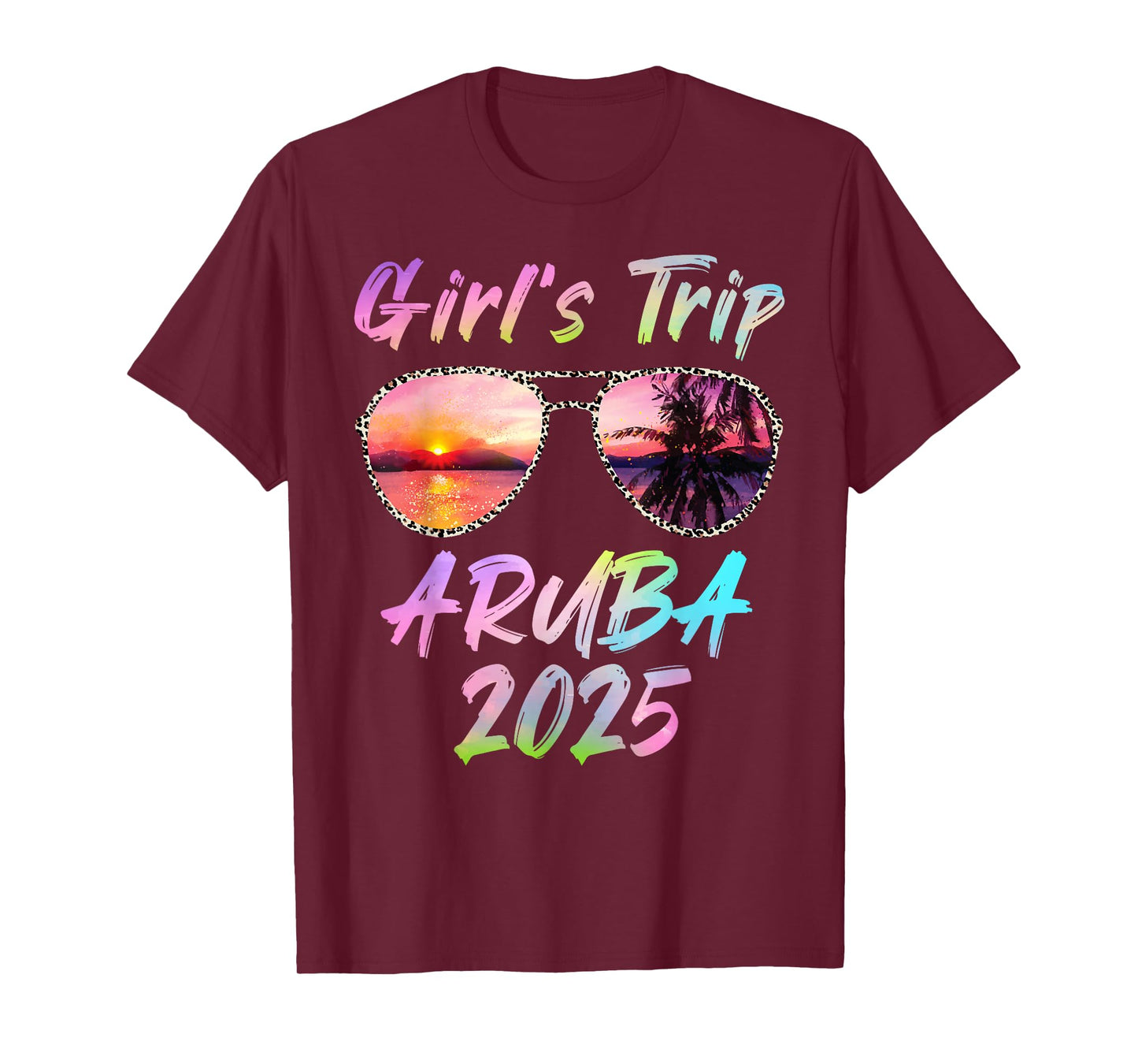 Girls Trip Aruba 2025 Summer Vacation Sunglass Holiday T-Shirt