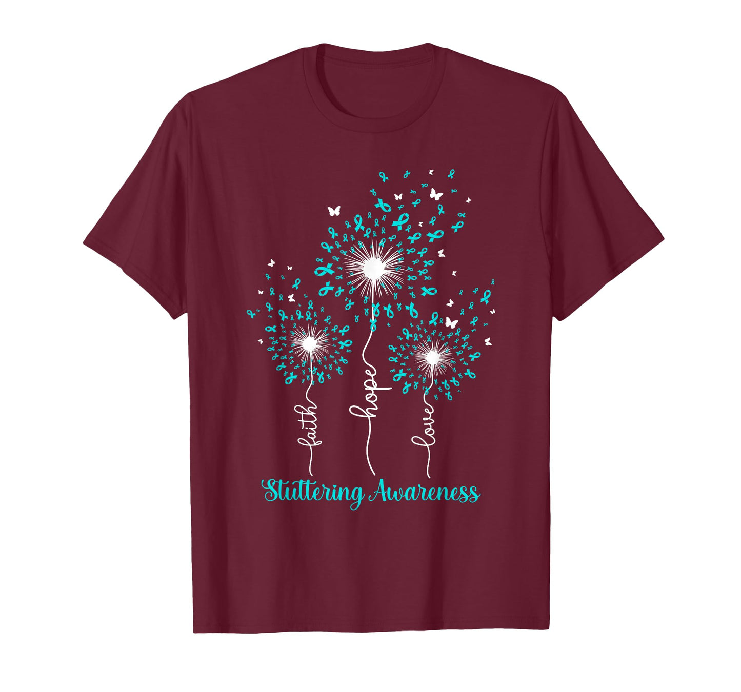 Dandelion Faith Hope Love Stuttering Awareness T-Shirt