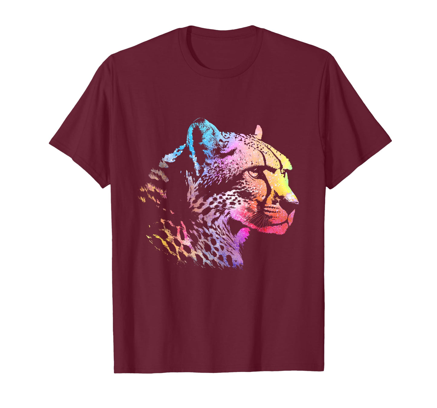 Rainbow Cheetah Face - Wildlife Safari Zookeeper Zoologist T-Shirt