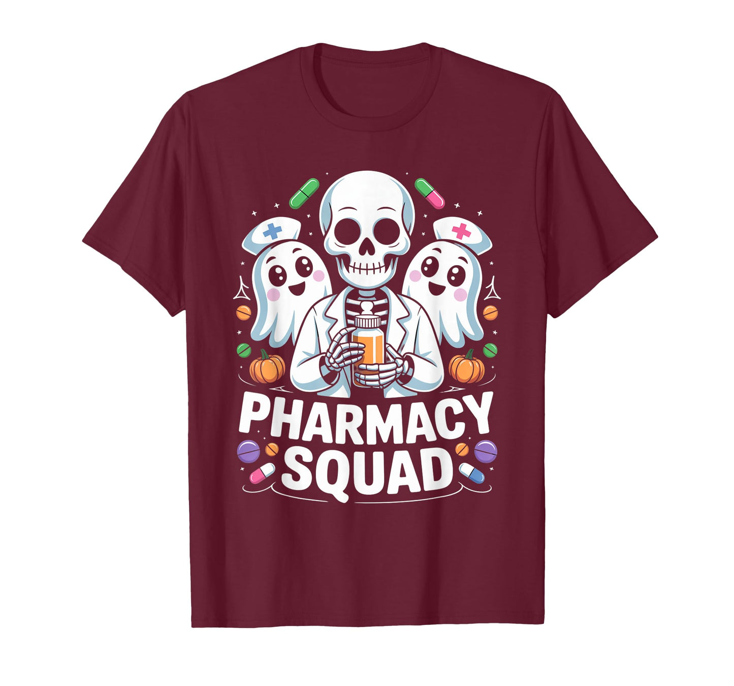 Pharmacy Squad Halloween Vibes for Pharmacists Crew T-Shirt