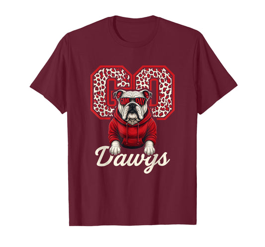 Retro Game Day Go Dawgs Pride Bulldog Name for Men Women Kid T-Shirt