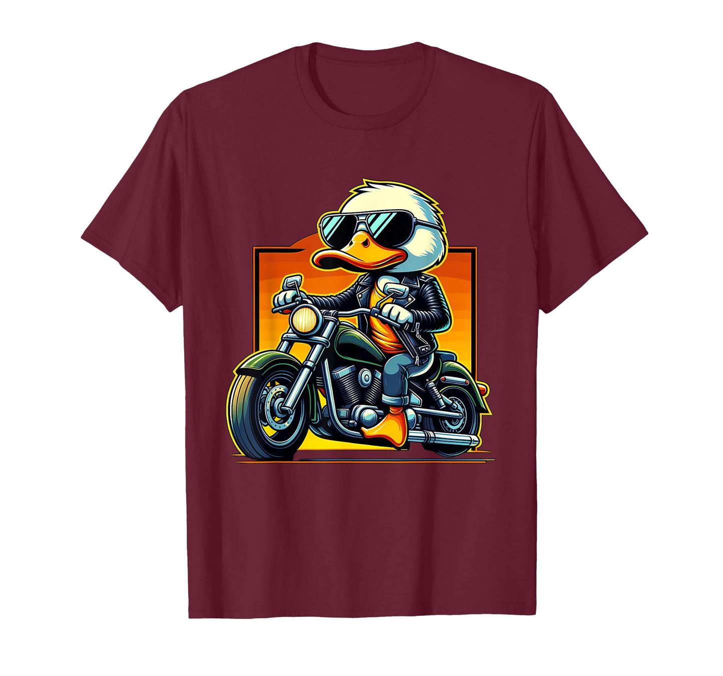 Biker Duck Riding Motorbike T-Shirt