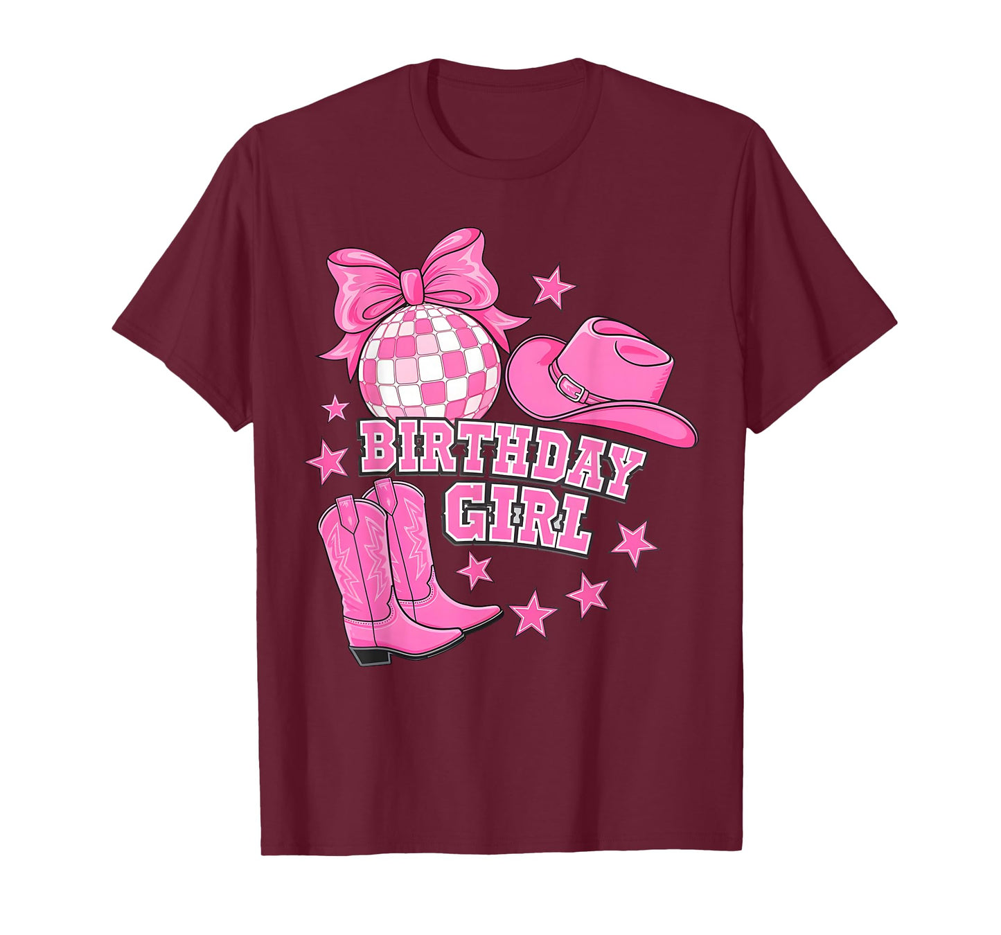 Birthday Cowgirl Western Disco Birthday Girl Party T-Shirt