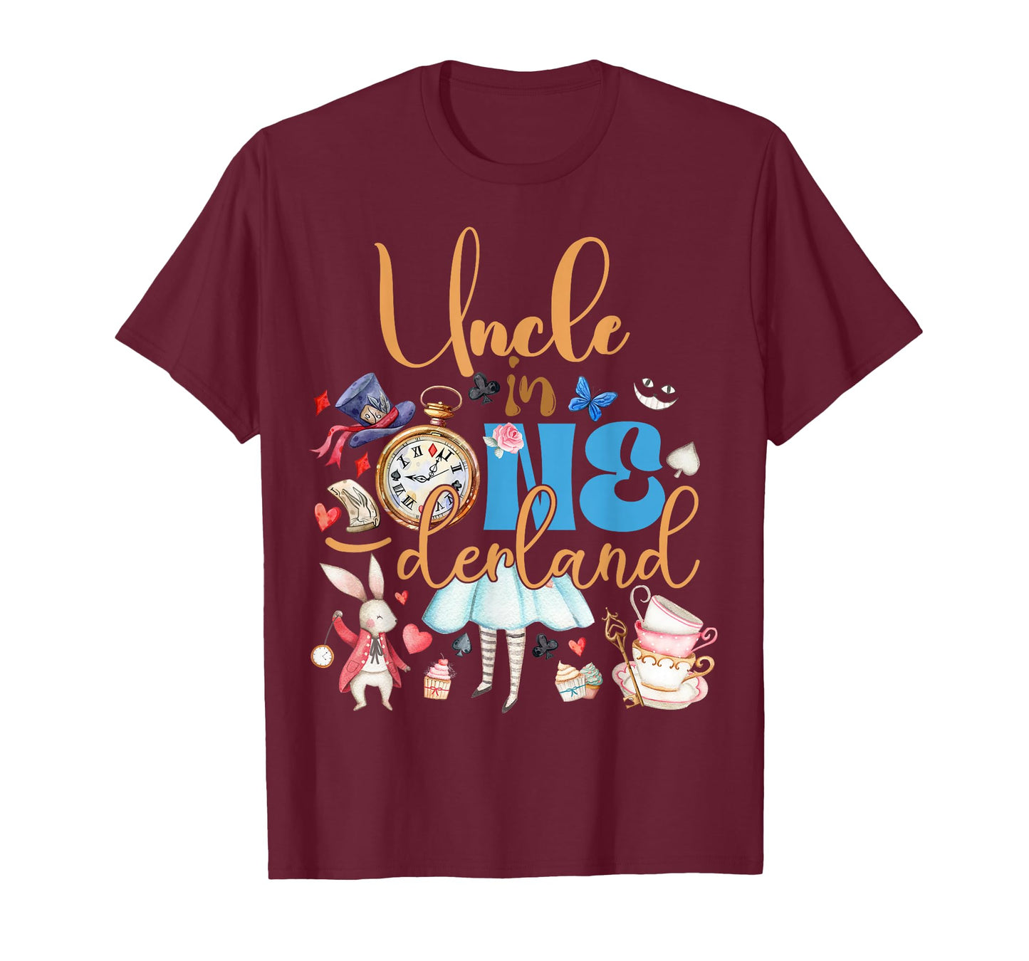Alice uncle in ONEderland Birthday Family T-Shirt
