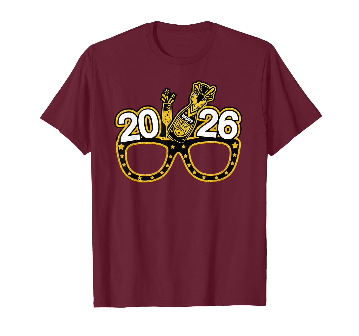 2026 Eyeglasses for New Year’s Eve Party Funny Party Glasses T-Shirt