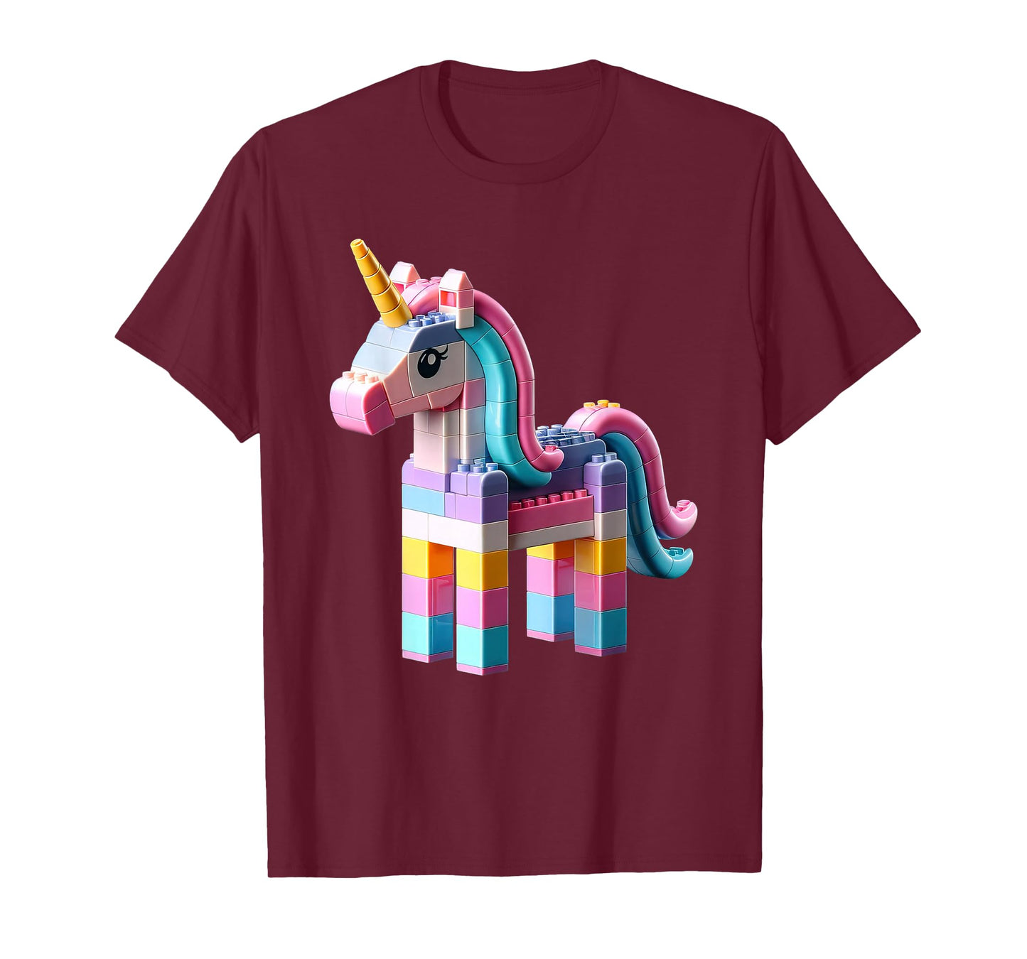 Master Builder Bricks Blocks Play Toys Unicorn T-Shirt