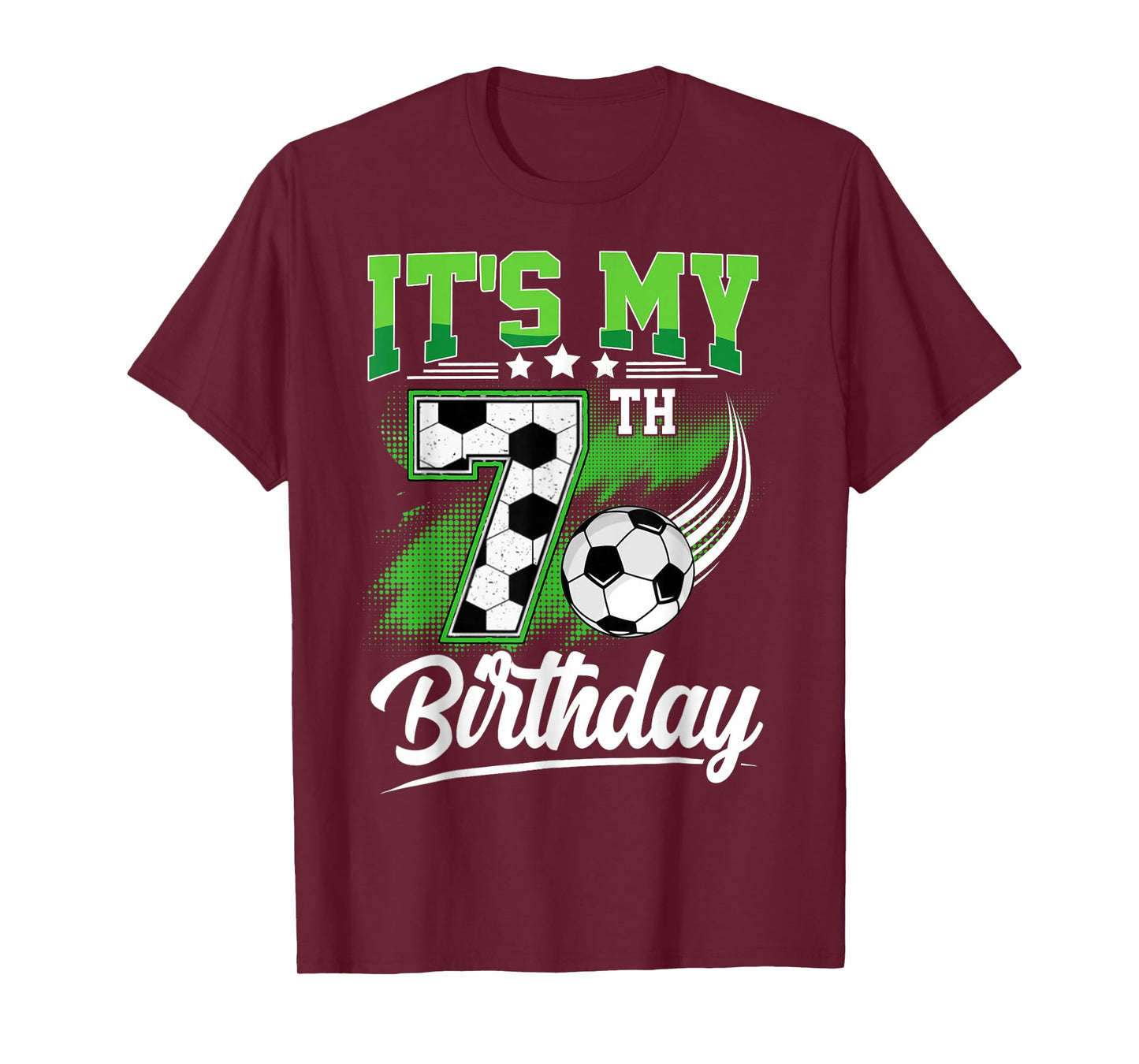 It's My 7th Birthday Boy Soccer Ball 7 Year Old Birthday T-Shirt