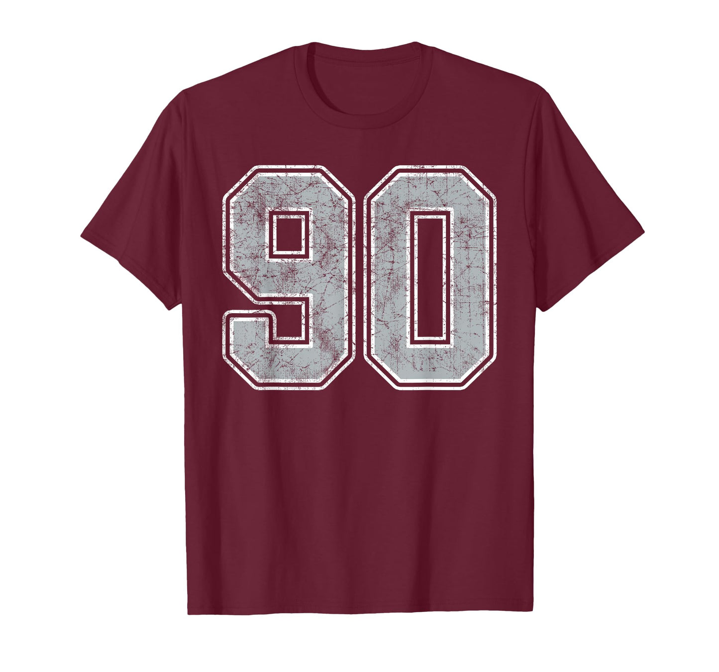 Silver White Number 90 Jersey Player Uniform #90 T-Shirt