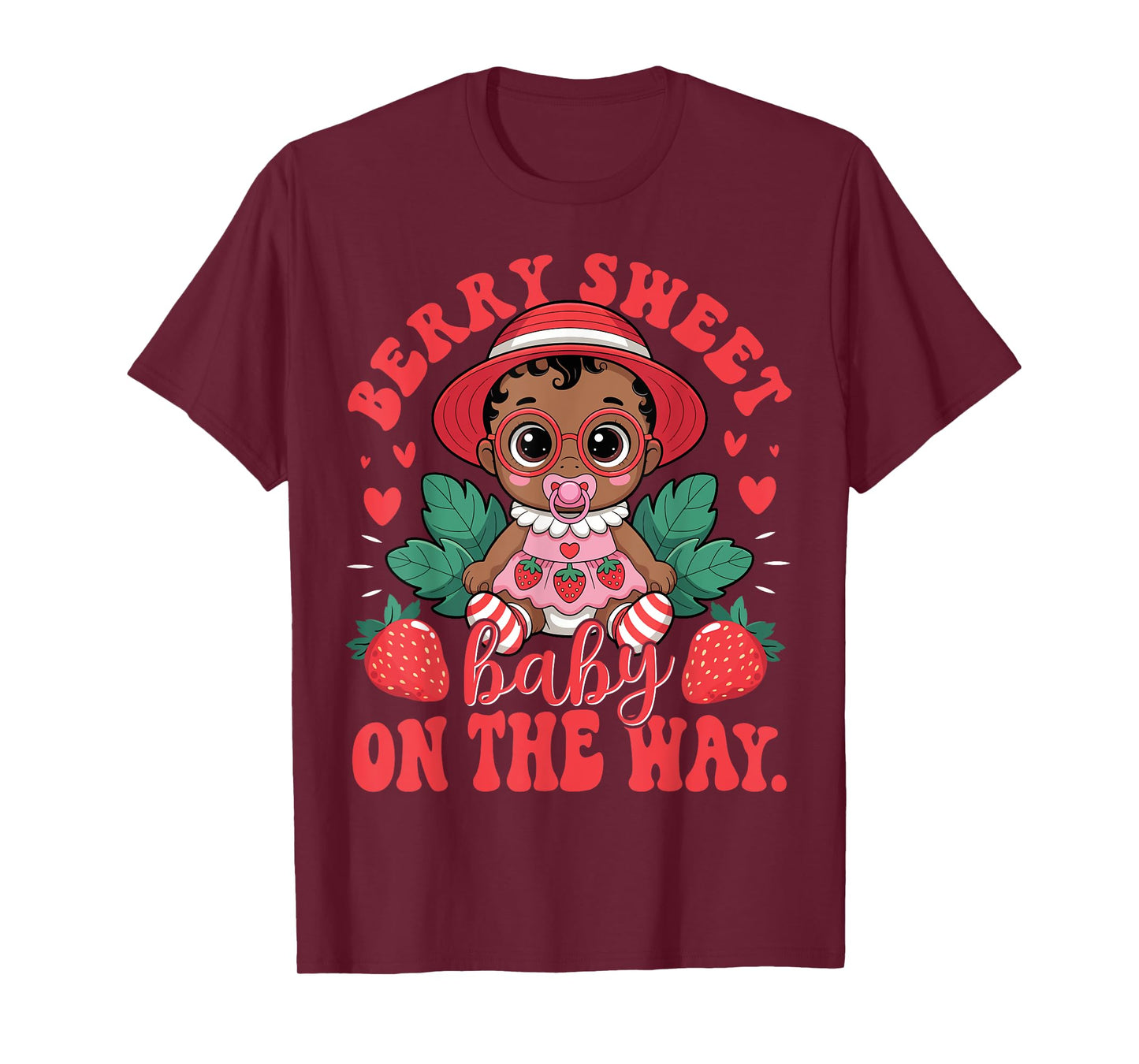 Cute Little Black Baby Shower Girl Sweet Berry Baby T-Shirt