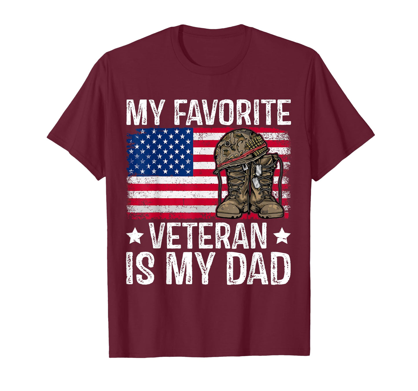 my favorite veteran is my dad army military veterans day T-Shirt