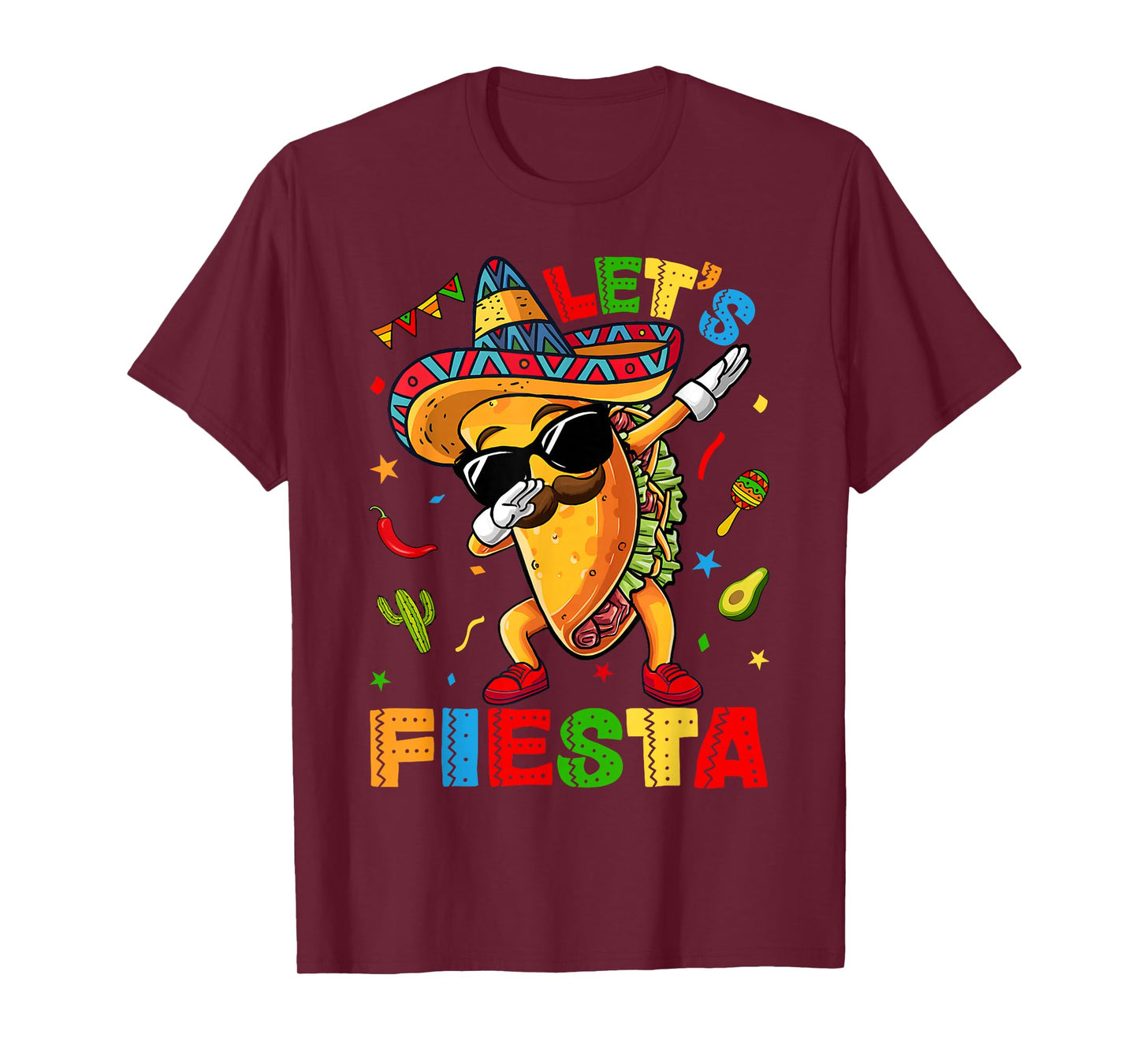 Let's Fiesta Tacos Dabbing Cinco De Mayo Mexican Dab Boy Kid T-Shirt