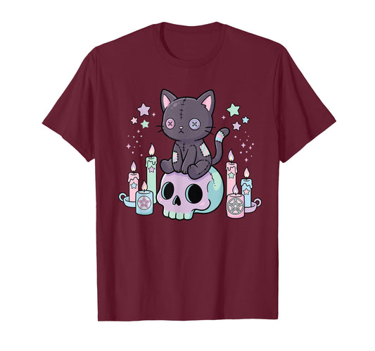Skull Cat Creepy T-Shirt