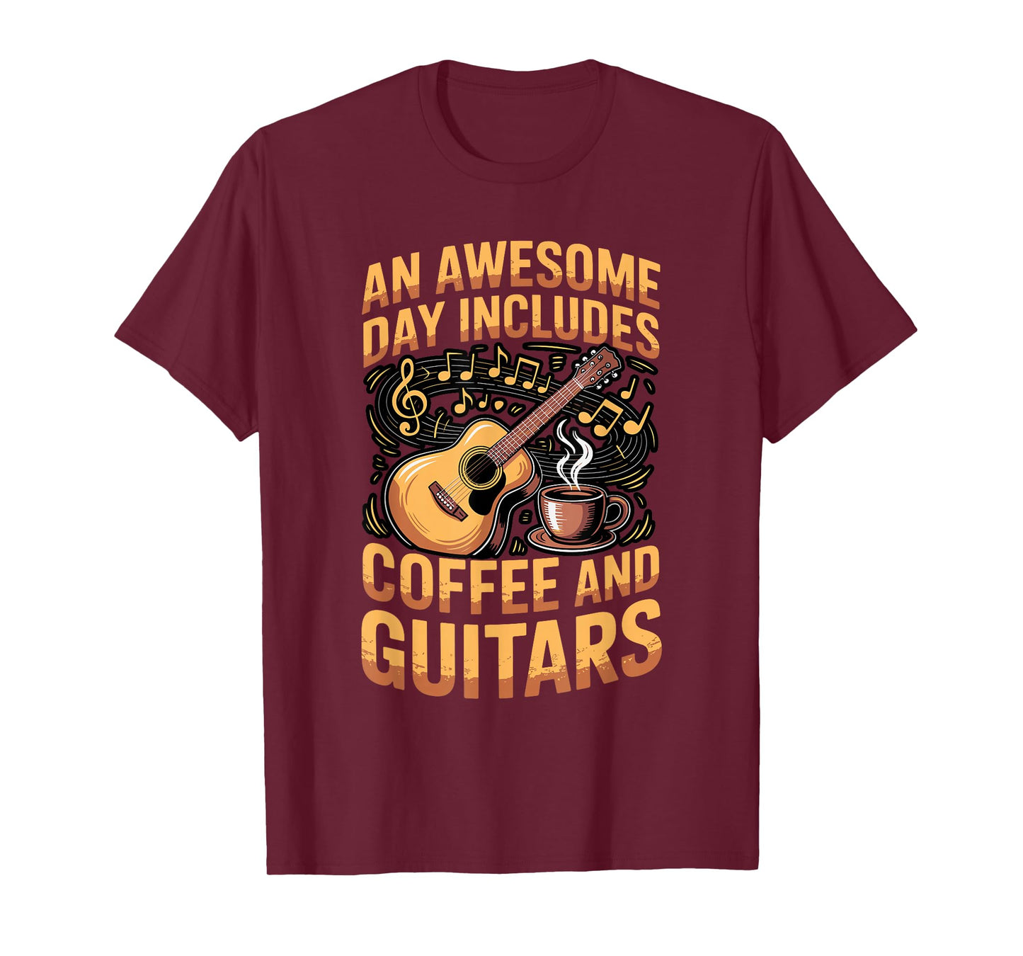 Coffee and Guitars Composer Music Instrument Musician Guitar T-Shirt