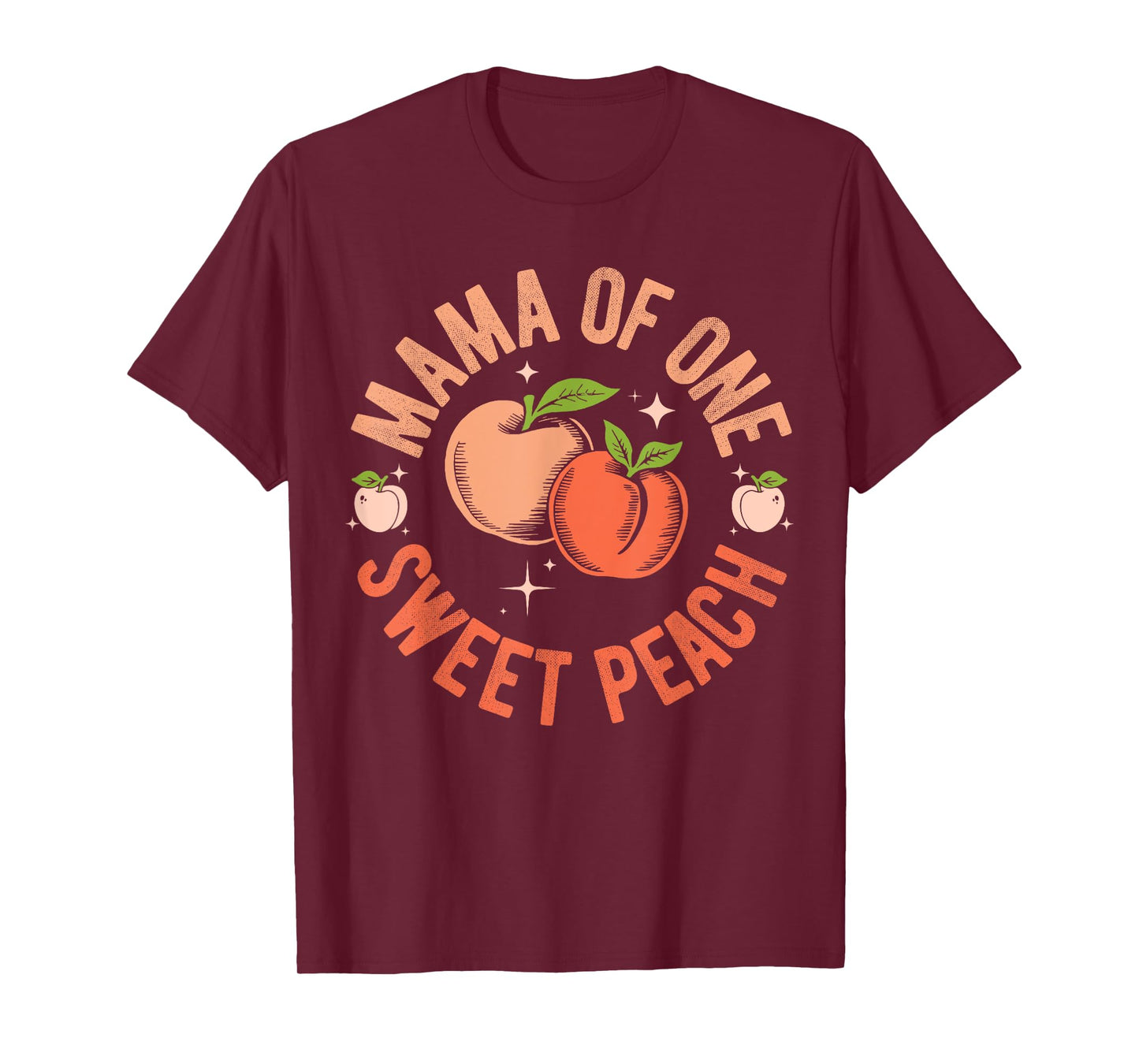 Mama Mom First Birthday One Sweet Peach Bday Family Matching T-Shirt