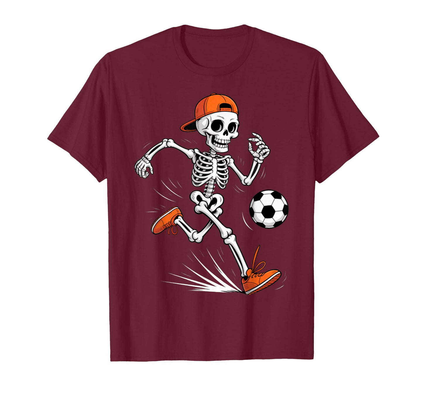 Skeleton Soccer Halloween Costume Funny Men Boys Kids Tee T-Shirt