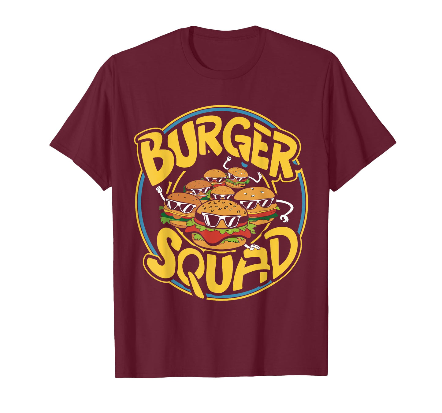 Burger Squad Funny Cheeseburger Lover Food Hamburger Crew T-Shirt