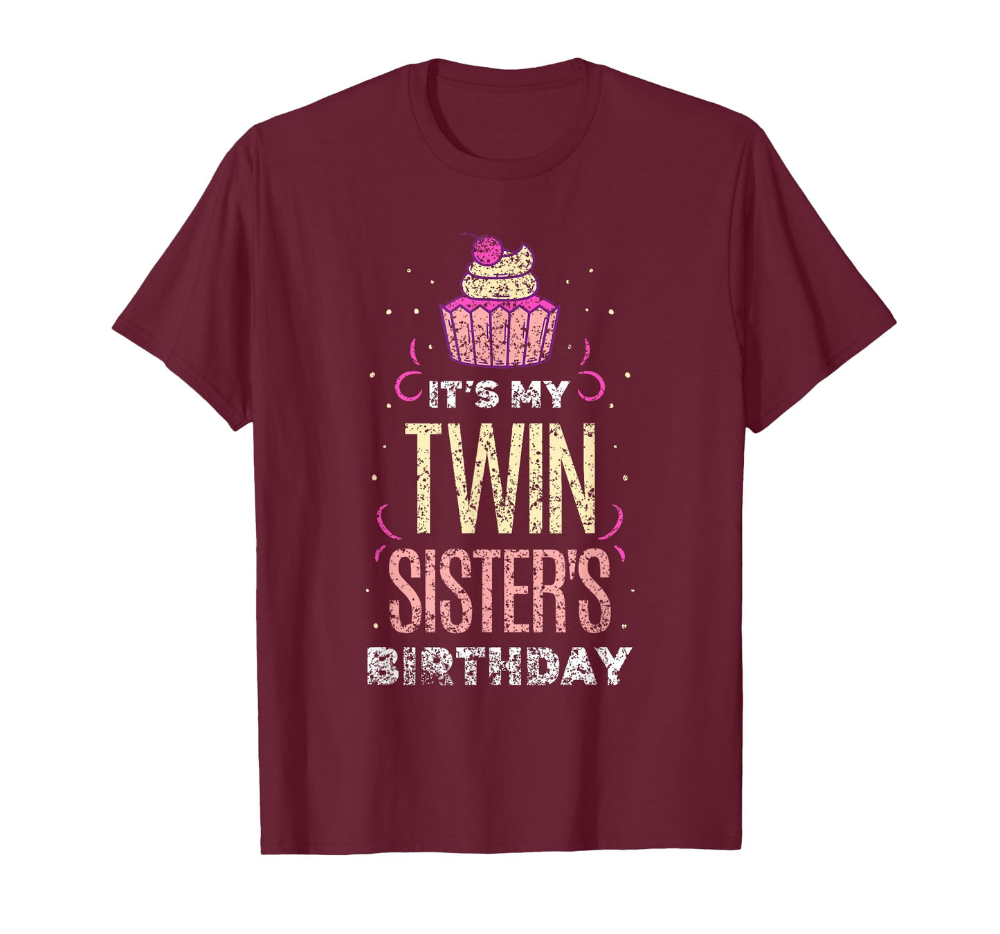 It's My Twin Sister's Birthday Twins Celebrate Cute T-Shirt