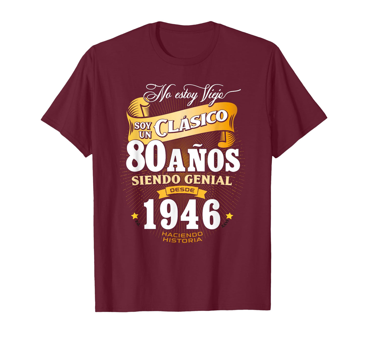 Vintage 80th Birthday Men Funny 1946 80 Birthday Spanish T-Shirt