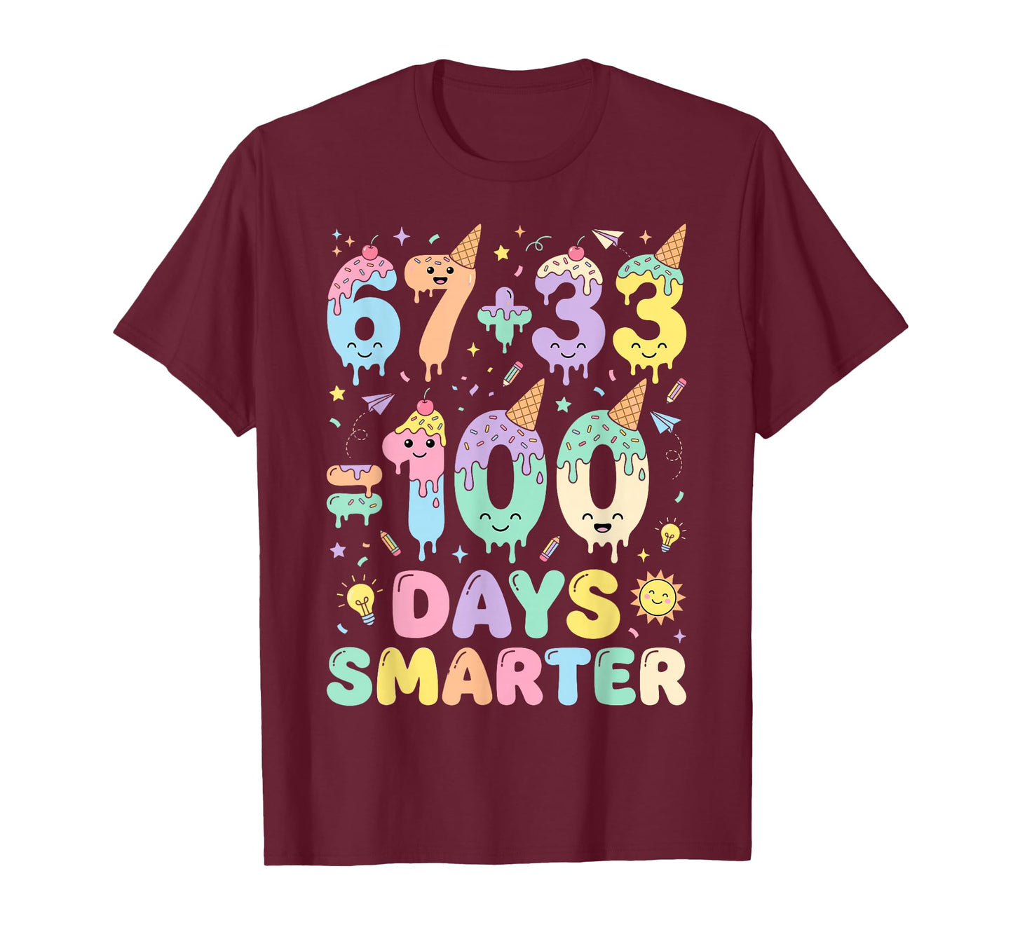 Funny 100th Day of School 67 Meme 100 Days Smarter Boys Girl T-Shirt
