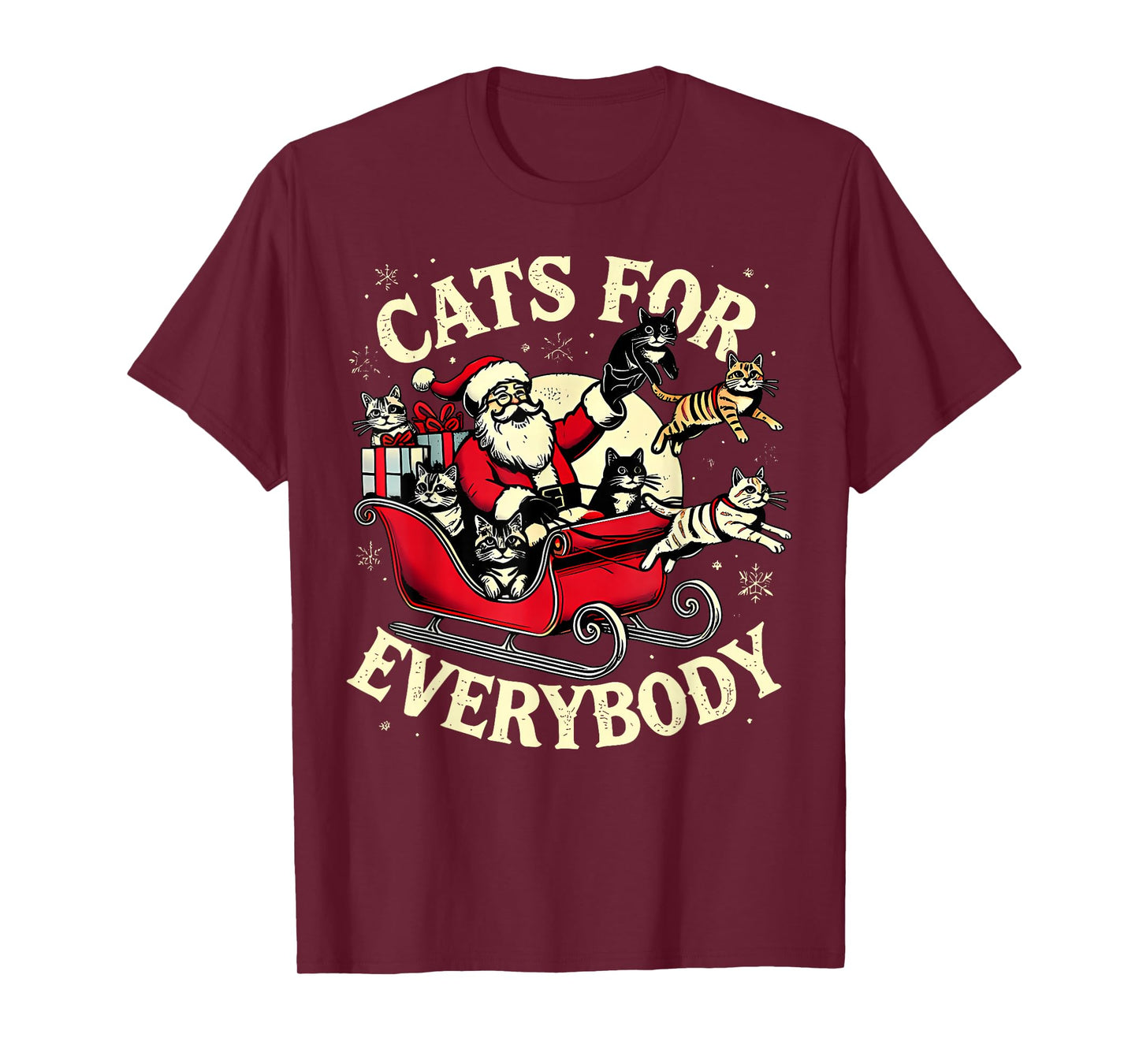 Christmas Cats for Everybody Santa Lover Holiday T-Shirt