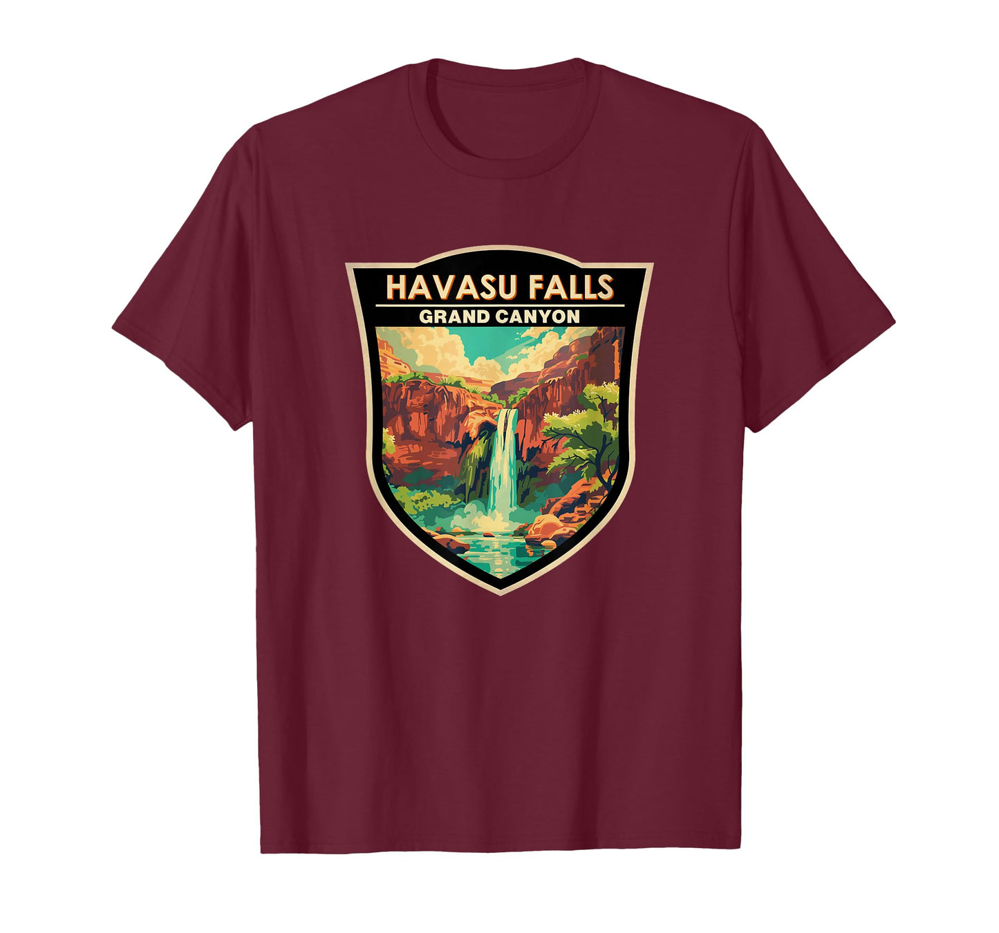 Havasu Falls Grand Canyon Landmark Badge Vintage T-Shirt