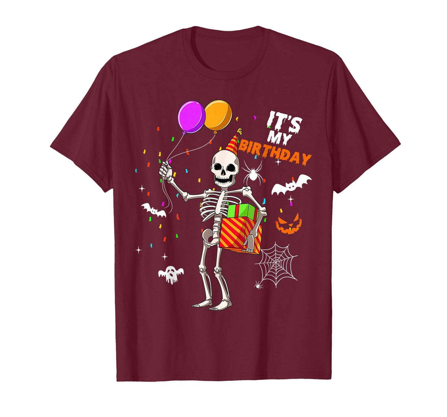 It's My Birthday Skeleton Happy Halloween Birthday Party T-Shirt